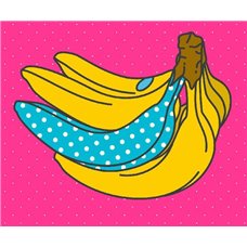 Картина на холсте по фото Модульные картины Печать портретов на холсте Голубой банан - Фотообои поп-арт