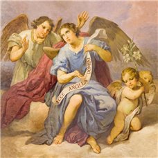 Картина на холсте по фото Модульные картины Печать портретов на холсте Фреска из Рима - Фотообои Фрески|ангелы