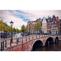 Портреты картины репродукции на заказ - Мост в Амстердаме - Фотообои Старый город|Амстердам