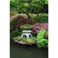 Картина на холсте по фото Модульные картины Печать портретов на холсте Фигура в саду - Фотообои Японские и просто сады