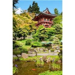 Японский чайный сад - Фотообои Японские и просто сады - Модульная картины, Репродукции, Декоративные панно, Декор стен