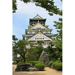 Замок Осака - Фотообои Японские и просто сады - Модульная картины, Репродукции, Декоративные панно, Декор стен