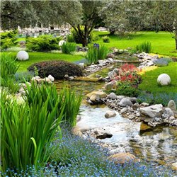 Искусственный пруд - Фотообои Японские и просто сады - Модульная картины, Репродукции, Декоративные панно, Декор стен