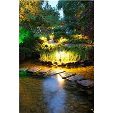 Картина на холсте по фото Модульные картины Печать портретов на холсте Ночной сад - Фотообои Японские и просто сады