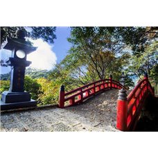 Картина на холсте по фото Модульные картины Печать портретов на холсте Мост в парке - Фотообои Японские и просто сады