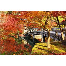 Картина на холсте по фото Модульные картины Печать портретов на холсте Осень в городе - Фотообои Японские и просто сады
