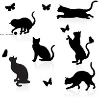 Коты - Фотообои Иллюстрации