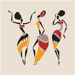 Силуэты африканских женщин - Фотообои Этнический стиль - Модульная картины, Репродукции, Декоративные панно, Декор стен