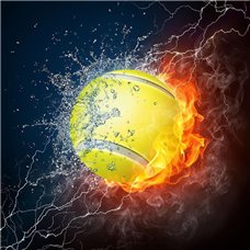 Картина на холсте по фото Модульные картины Печать портретов на холсте Теннисный мяч - Фотообои спорт