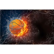 Картина на холсте по фото Модульные картины Печать портретов на холсте Баскетбольный символ - Фотообои спорт