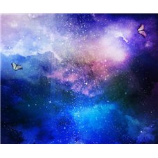 Картина на холсте по фото Модульные картины Печать портретов на холсте Бабочки в космосе - Фотообои Космос