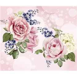 Акварельный букет цветов - Фотообои цветы|розы - Модульная картины, Репродукции, Декоративные панно, Декор стен