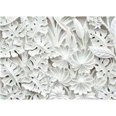 Картина на холсте по фото Модульные картины Печать портретов на холсте Белые листья - 3D фотообои