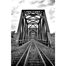 Картина на холсте по фото Модульные картины Печать портретов на холсте Старый железнодорожный мост - Фотообои Расширяющие пространство