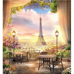 Вид на Париж - Фотообои Фрески - Модульная картины, Репродукции, Декоративные панно, Декор стен