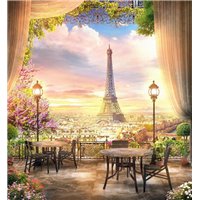 Вид на Париж - Фотообои Фрески