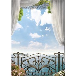 Балкон с видом на море - Фотообои Фрески - Модульная картины, Репродукции, Декоративные панно, Декор стен