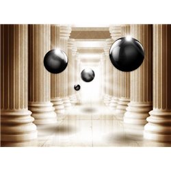 Черные шары - 3D фотообои - Модульная картины, Репродукции, Декоративные панно, Декор стен