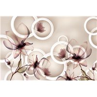 Прозрачные цветы - 3D фотообои