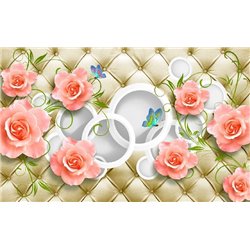 Цветы и бабочки - 3D фотообои - Модульная картины, Репродукции, Декоративные панно, Декор стен