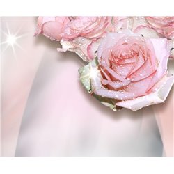 Розы в росе - 3D фотообои - Модульная картины, Репродукции, Декоративные панно, Декор стен