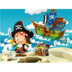 Маленький пират - Фотообои детские - Модульная картины, Репродукции, Декоративные панно, Декор стен