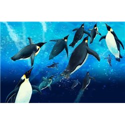 Стая пингвинов - Фотообои детские - Модульная картины, Репродукции, Декоративные панно, Декор стен