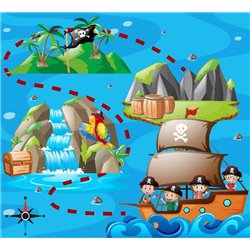 Пиратские игры - Фотообои детские - Модульная картины, Репродукции, Декоративные панно, Декор стен