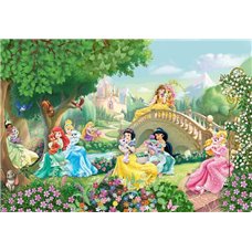 Картина на холсте по фото Модульные картины Печать портретов на холсте Принцессы в сказочном саду - Фотообои детские