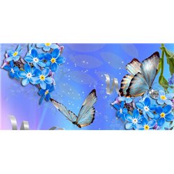 Бабочки в цветах - Фотообои цветы - Модульная картины, Репродукции, Декоративные панно, Декор стен