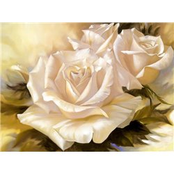 Нарисованные розы - Фотообои цветы - Модульная картины, Репродукции, Декоративные панно, Декор стен