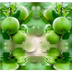 Зеленые яблоки - Фотообои Еда и напитки - Модульная картины, Репродукции, Декоративные панно, Декор стен