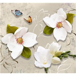 Белые гиацинты - Фотообои цветы - Модульная картины, Репродукции, Декоративные панно, Декор стен