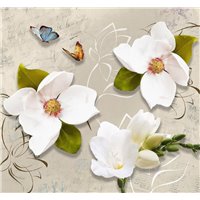 Белые гиацинты - Фотообои цветы