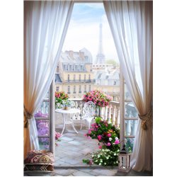 Утро в Париже - Фотообои Фрески - Модульная картины, Репродукции, Декоративные панно, Декор стен