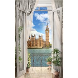 Лондонский Биг-Бен - Вид из окна - Модульная картины, Репродукции, Декоративные панно, Декор стен