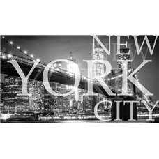 Картина на холсте по фото Модульные картины Печать портретов на холсте Ночной Нью-Йорк - Фотообои Современный город|Ночной город