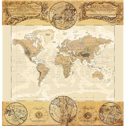 Географическая карта - Фотообои карта мира - Модульная картины, Репродукции, Декоративные панно, Декор стен