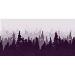 Лес ночью в тумане - Фотообои природа|лес - Модульная картины, Репродукции, Декоративные панно, Декор стен