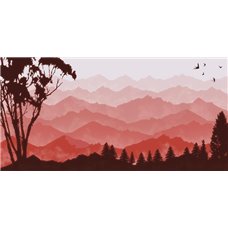 Картина на холсте по фото Модульные картины Печать портретов на холсте Красные холмы - Фотообои Арт