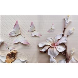 Летящие бабочки - 3D фотообои - Модульная картины, Репродукции, Декоративные панно, Декор стен