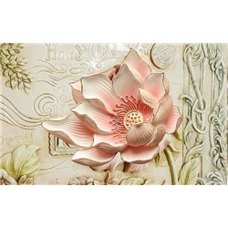 Выпуклый цветок лотоса - 3D фотообои - Модульная картины, Репродукции, Декоративные панно, Декор стен