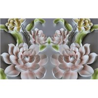 Портреты картины репродукции на заказ - Нежный лотос - 3D фотообои|3D цветы