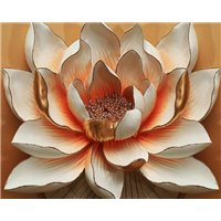 Портреты картины репродукции на заказ - Цветок лотоса - 3D фотообои|3D цветы