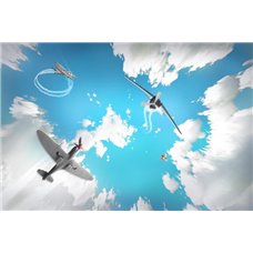 Картина на холсте по фото Модульные картины Печать портретов на холсте Самолеты - Фотообои Небо