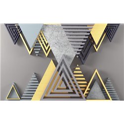 Полосатые треугольники - 3D фотообои|3D фигуры - Модульная картины, Репродукции, Декоративные панно, Декор стен