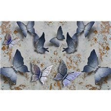Картина на холсте по фото Модульные картины Печать портретов на холсте Серебристые бабочки - 3D фотообои