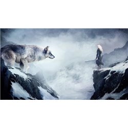 Большой волк - Фотообои Животные - Модульная картины, Репродукции, Декоративные панно, Декор стен