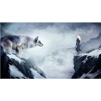 Портреты картины репродукции на заказ - Большой волк - Фотообои Животные