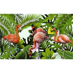 Яркие фламинго - Фотообои Животные - Модульная картины, Репродукции, Декоративные панно, Декор стен